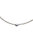 Чокер бисерный «Сердце» бусина №4, серый в серебре, 35 см - Фото 2