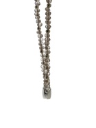 Чокер бисерный «Сердце» бусина №4, серый в серебре, 35 см - Фото 4