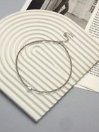 Чокер бисерный «Сердце» бусина №4, серый в серебре, 35 см - Фото 3