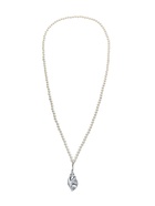 Портупея жемчужная с кулоном «Ракушка», 129 см, белая в серебре - Фото 2