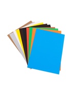 УЦЕНКА Картон цветной А4, 10 листов, 10 цветов, волшебный (золото+серебро) мелованный 220 г/м2, Calligrata, в папке 10877994