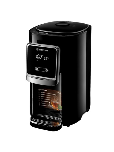 Термопот BRAYER 1095BR, 5 л, 1200 Вт, LED-дисплей, охлаждение, поддержание температуры, чёрный