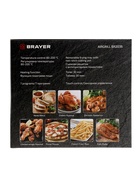 Аэрогриль BRAYER 2036BR, 5 литров, 1500 Вт, 7 программ, 200°С, LCD-дисплей, таймер, решётка, синий 10875911 - фото 16661661