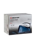 Парогенератор BRAYER 4156BR, 1200 мл, вертикальное отпаривание, 2400 Вт, 6 бар, керамическая подошва, синий 10875912 - фото 15725487