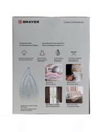 Парогенератор BRAYER 4156BR, 1200 мл, вертикальное отпаривание, 2400 Вт, 6 бар, керамическая подошва, синий 10875912 - фото 15811071