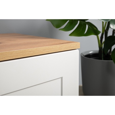 Комод «Остин 16.240», 6 ящиков, 1600×419×754 мм, цвет белый МДФ/дуб золотой