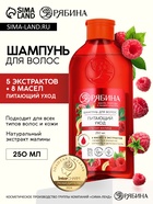 Шампунь для волос, питающий уход, аромат малины, 250 мл, Рябина - Фото 1