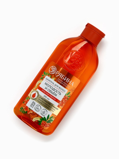 Шампунь для волос, молодость и объем, аромат рябины, 250 мл, Рябина