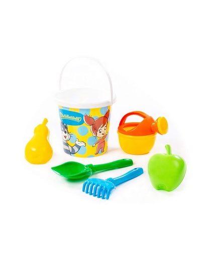 Набор игрушек для песочницы «Простоквашино», 6 предметов: ведро, лопатка, грабельки, формочки, лейка, МИКС