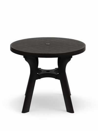 Стол круглый «Атлант», 90×90×76.5 см, пластиковый, коричневый