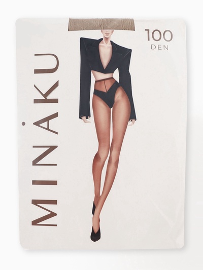 Женские колготки MINAKU 100 ден, бежевые, размер 2/S