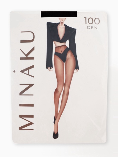 Женские колготки MINAKU 100 ден, чёрные, размер 3/M