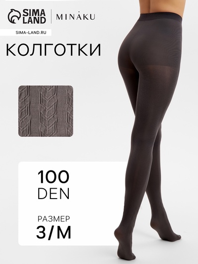 Женские колготки MINAKU 100 ден, графит, размер 3/M