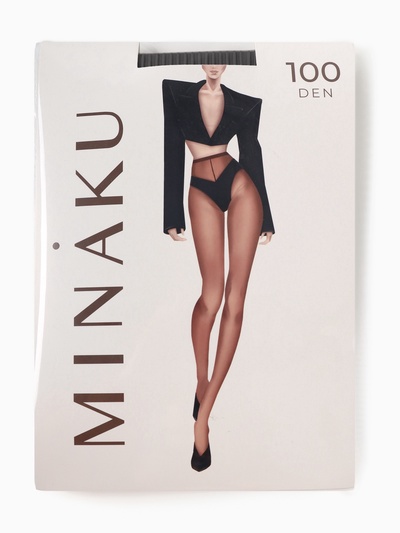 Женские колготки MINAKU 100 ден, графит, размер 2/S