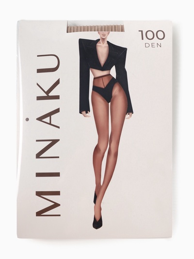 Женские колготки MINAKU 100 ден, бежевые, размер 2/S