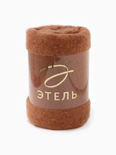 Плед с бахромой «Этель» Teracotta, 130×160 см, коричневый