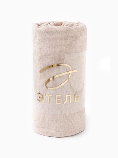 Плед с бахромой «Этель» Powder, 135×180 см, пудровый