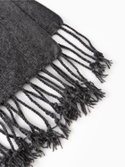 Плед с бахромой «Этель» Coal, 135×180 см, тёмно-серый - Фото 6