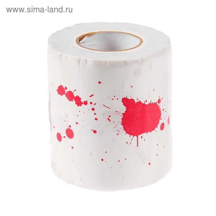 Прикол туалетная бумага двухслойная "Кровь" 10 метров - Фото 1