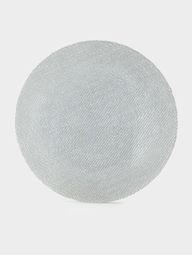 Тарелка подстановочная Magistro Cotton, d=33 см, стекло, серебристая