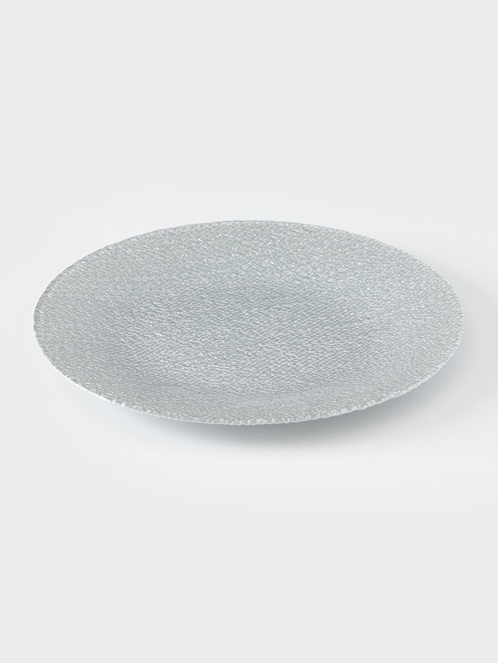 Тарелка подстановочная Magistro Cotton, d=33 см, стекло, серебристая