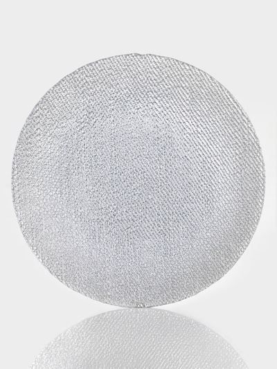 Тарелка подстановочная Magistro Cotton, d=33 см, стекло, серебристая
