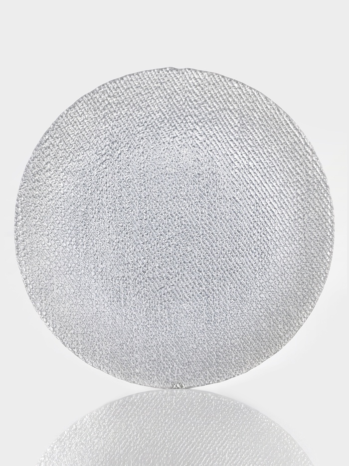 Тарелка подстановочная Magistro Cotton, d=33 см, стекло, серебристая - Фото 1