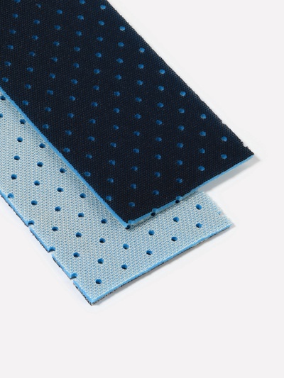 Стельки для обуви, дышащие, для вырезания, в рулоне, 150×9 см, чёрный/голубой