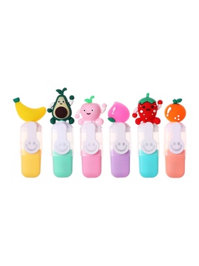 {{photo.Alt || photo.Description || 'УЦЕНКА Набор маркеров текстовыделителей 6 штук 6 цветов, в пенале на молнии Фрукты'}}