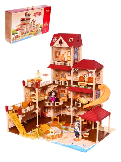УЦЕНКА Кукольный домик «Мой милый дом», с куклами 2 шт., 388 деталей, с аксессуарами
