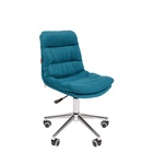 Кресло компьютерное офисное Chairman Home 115, ткань/пластик, цвет бирюза - Фото 2