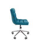 Кресло компьютерное офисное Chairman Home 115, ткань/пластик, цвет бирюза - Фото 3