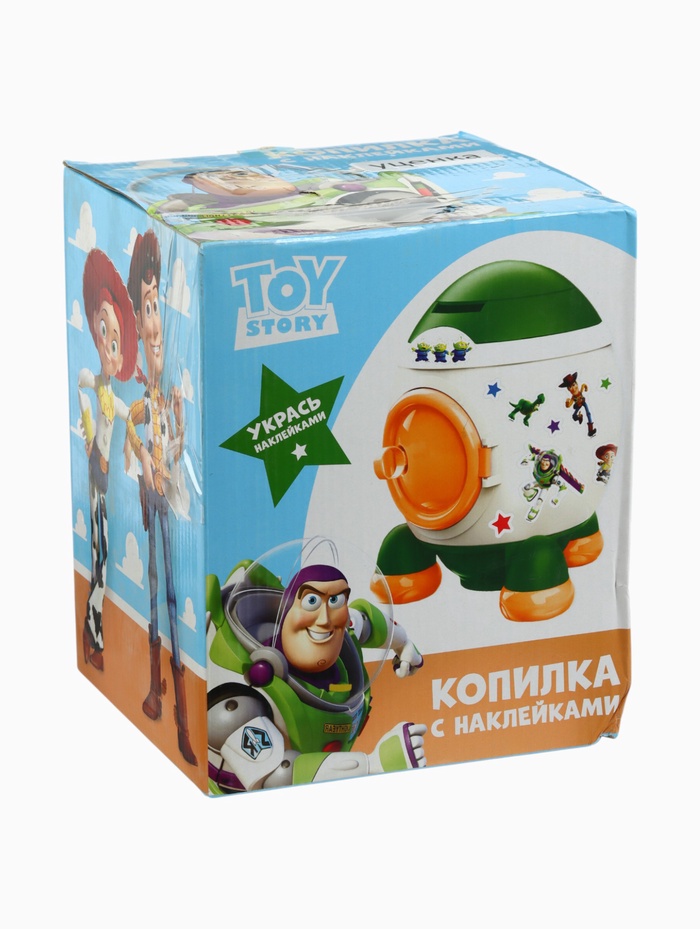 УЦЕНКА Копилка ракета с набором наклеек, История игрушек - Фото 1