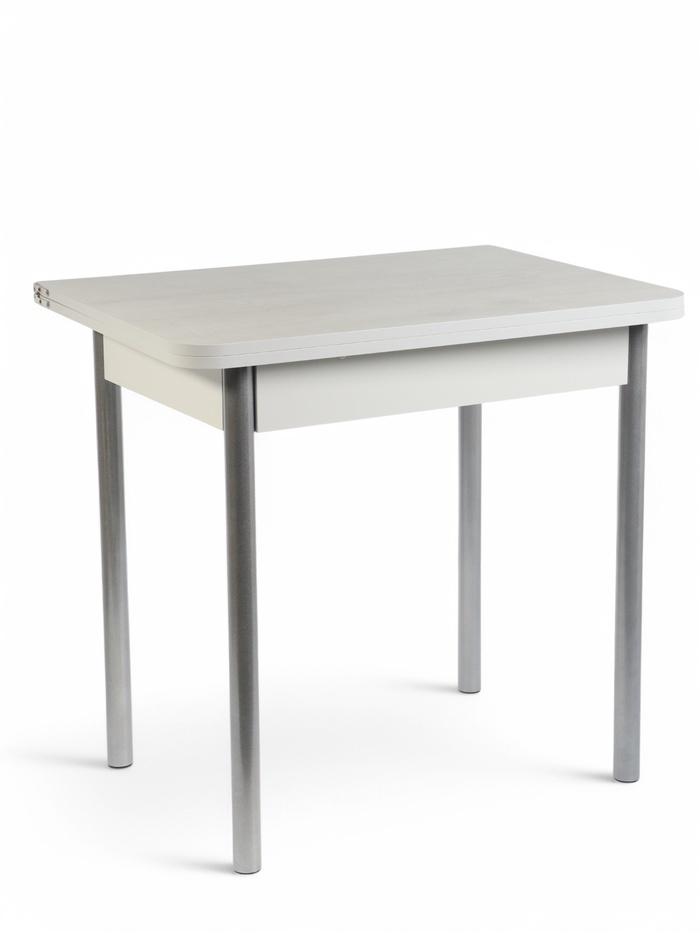 Стол ломберный, 790(1180)х590×750 мм, цвет бетон пайн светлый/металл серый - Фото 1