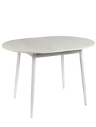 Стол раздвижной круглый «Орион мини», 800(1110)×800×750 мм, цвет бетон пайн светлый/металл белый - фото 37155963