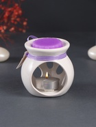 Набор: аромалампа для эфирных масел, мелтс из воска ароматический «Лаванда», сиреневая, 6.5×6.2×7.5 см - Фото 4