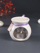 Набор: аромалампа для эфирных масел, мелтс из воска ароматический «Жасмин», белая, 6.5×6.2×7.5 см - Фото 4