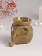 Аромалампа для эфирных масел «Слонёнок», керамика, т. оливковая, 8×10×9 см - Фото 3