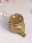 Аромалампа для эфирных масел «Слонёнок», керамика, т. оливковая, 8×10×9 см - Фото 6