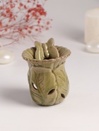 Аромалампа для эфирных масел «Бабочка на цветке», керамика, т. беж, 7.5×8.5×9.8 см - Фото 2