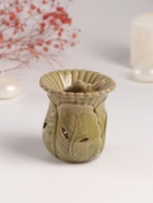 Аромалампа для эфирных масел «Бабочка на цветке», керамика, т. беж, 7.5×8.5×9.8 см - Фото 3