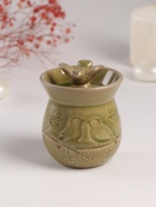 Аромалампа для эфирных масел «Птички на ветке», керамика, 7.5×7.5×9.8 см - Фото 1