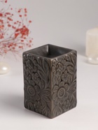 Аромалампа для эфирных масел «Цветочный букет», керамика, т. оливковая, 7.7×7.7×12 см - Фото 1