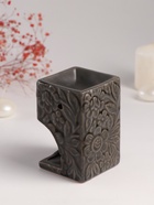 Аромалампа для эфирных масел «Цветочный букет», керамика, т. оливковая, 7.7×7.7×12 см - Фото 4