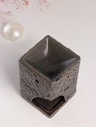 Аромалампа для эфирных масел «Цветочный букет», керамика, т. оливковая, 7.7×7.7×12 см - Фото 7