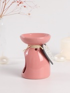 Аромалампа для эфирных масел «Резное сердце», керамика, розовая, 8×8×11.2 см - Фото 2