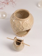 Аромалампа для эфирных масел «Кувшин», керамика, бежевая, 9×9×11 см - Фото 6