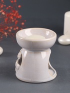 Набор: аромалампа для эфирных масел, мелтс из воска ароматический «Слон со слонёнком», светлый беж, 10×10×9 см - Фото 5