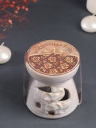 Набор: аромалампа для эфирных масел, мелтс из воска ароматический «Слон со слонёнком», светлый беж, 10×10×9 см - Фото 8