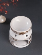 Аромалампа для эфирных масел «Золотые пальмовые листья на белом», керамика, 9.8×9.8×11 см - Фото 6